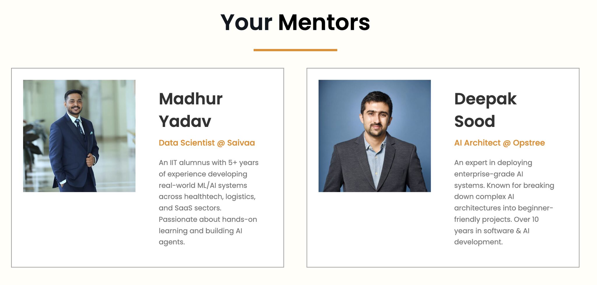 Hands-on AI Summer Program - Mentor