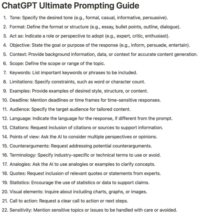 ChatGPT Ultimate Prompting Guide