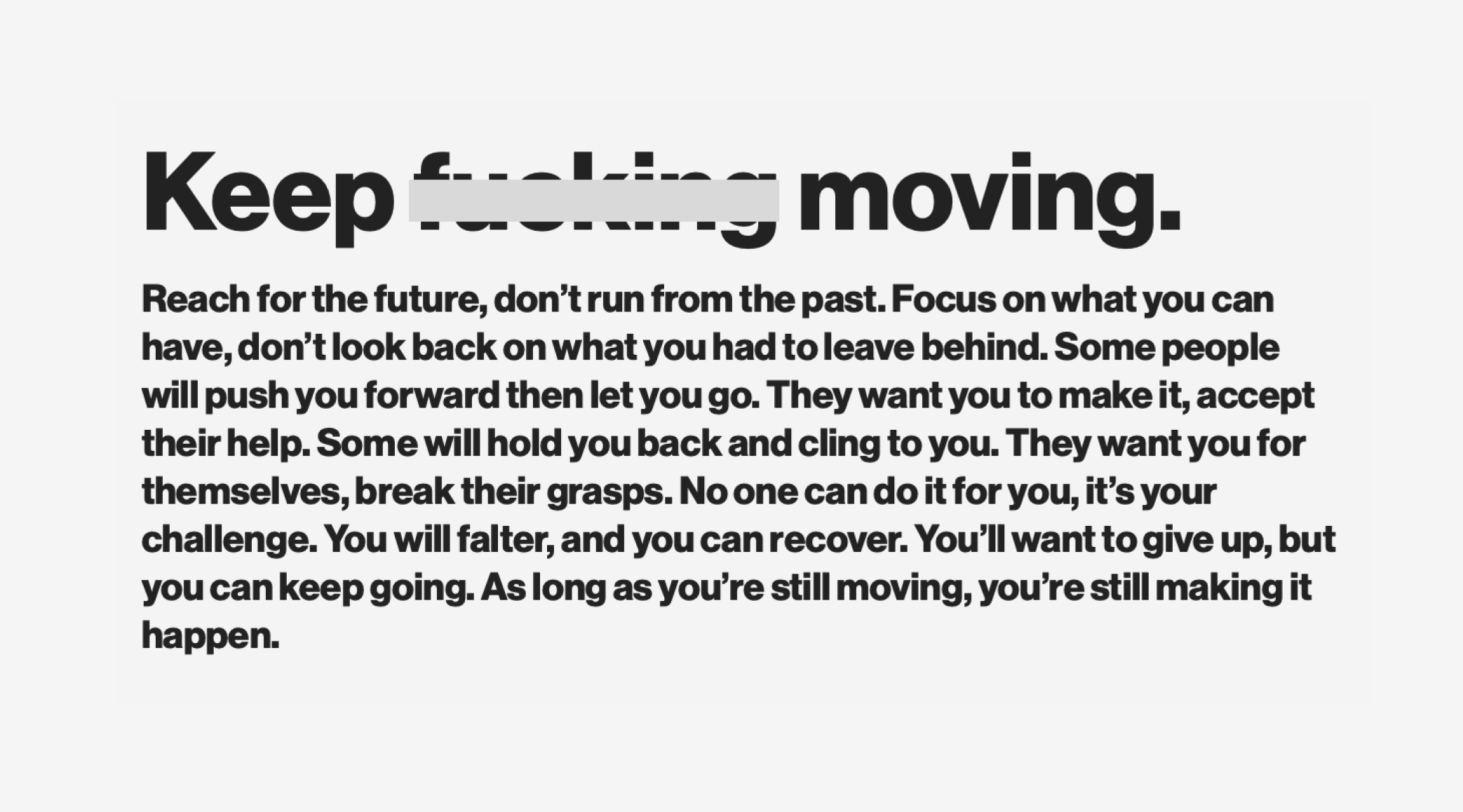 Keep Moving